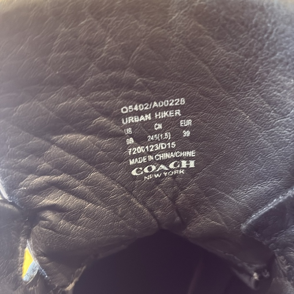 Coach Urban Hiker Leather Wedge Ankle Boots - Picture 6 of 6